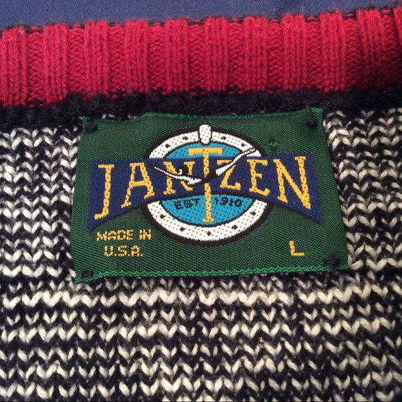 Vintage Jantzen mens crewneck sweater size large made in USA - Picture 7 of 8